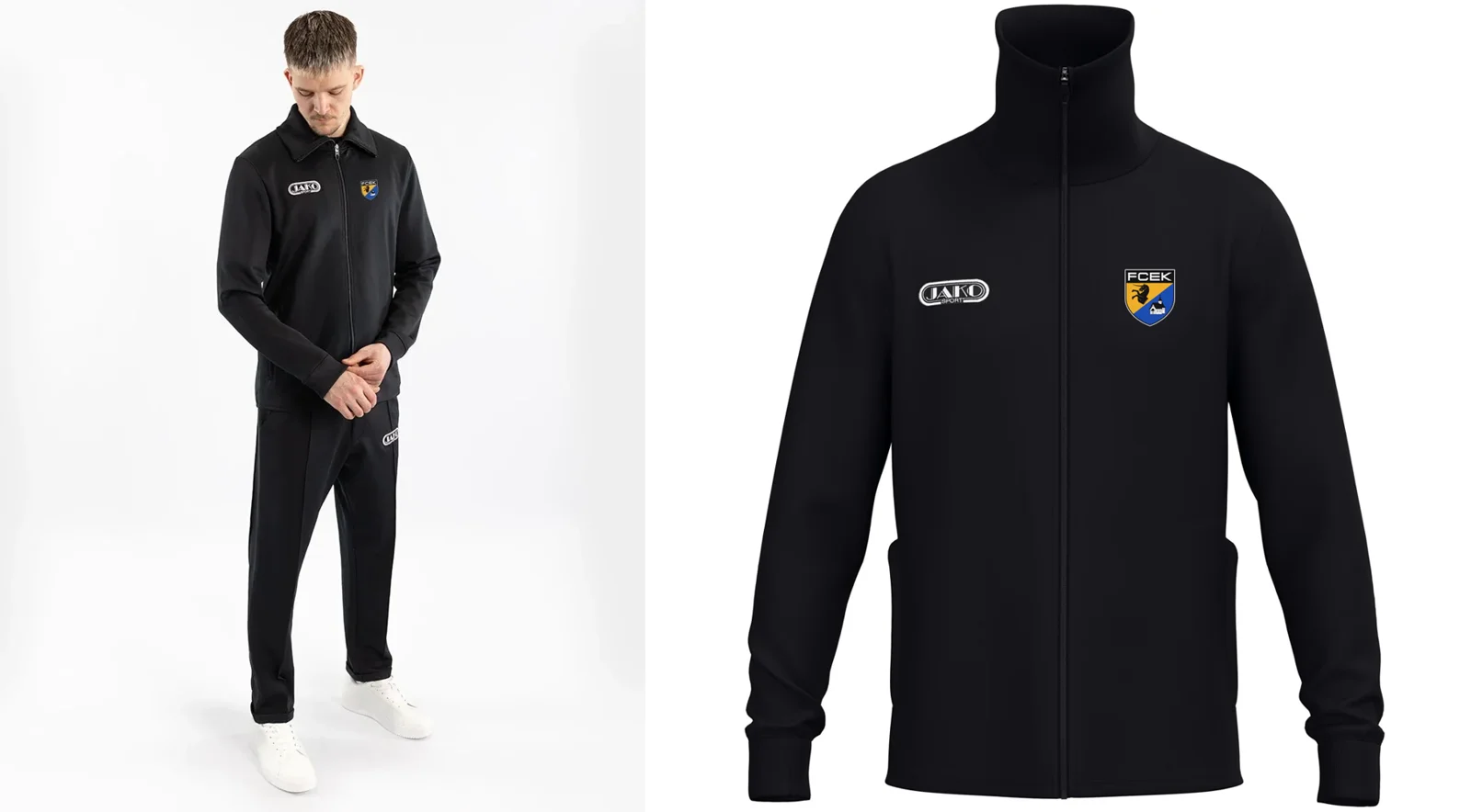 Retro-Tracksuit mit dem alten FCEK-Wappen
